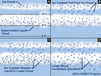 Ice crystal formation