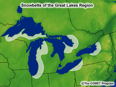 Snowbelts of the Great Lakes Region