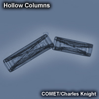 Image of a hollow column ice crystal