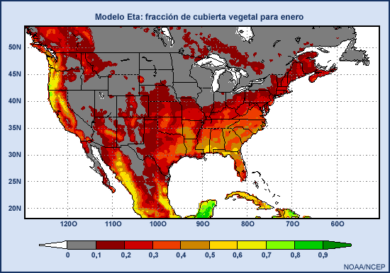 Eta: fracción de cubierta vegetal para enero