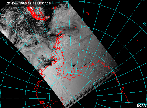 dmsp visible image over the antarctic.