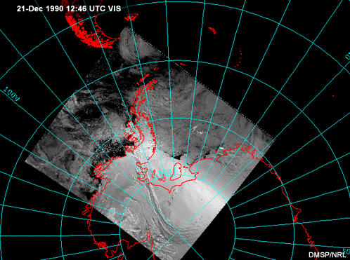 avhrr visible image over the antarctic.