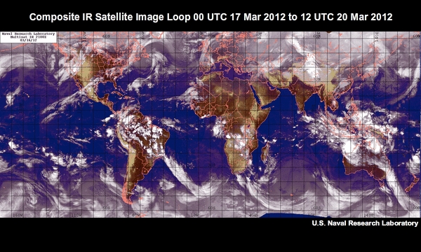 Composite IR Satellite Image Loop 00 UTC 17 Mar 2012 to 12 UTC 20 Mar 2012
