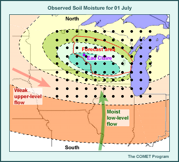 Observed soil moisture for 1 July