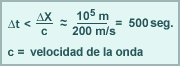 Esta ecuación permite calcular el paso de tiempo mínimo para un modelo con una malla de 10 km y un viento de 100 m/s dentro de máximo de velocidad de corriente en chorro de 100 m/s, lo cual produce un movimiento hacia adelante de la parcela de 200 m/s. El paso de tiempo mínimo posible es 10000 m dividido entre 200 m/s, es decir 50 segundos.