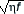 square root of eta f