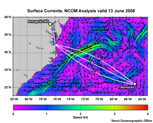 Surface Currents. NCOM Analysis valid 13 June 2008