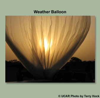 Photograph of a weather balloon