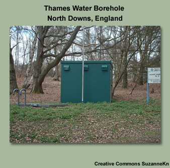 Photograph of the Thames Water borehole, North Downs, England