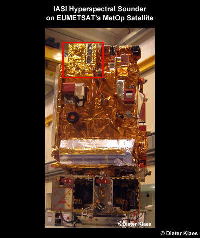 Image of EUMETSAT's IASI instrument on its Metop polar orbiter