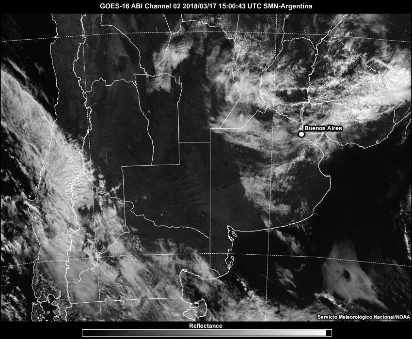 GOES-16 visible satellite imagery from 1500 UTC to 1900 UTC on 17 March 2018.
