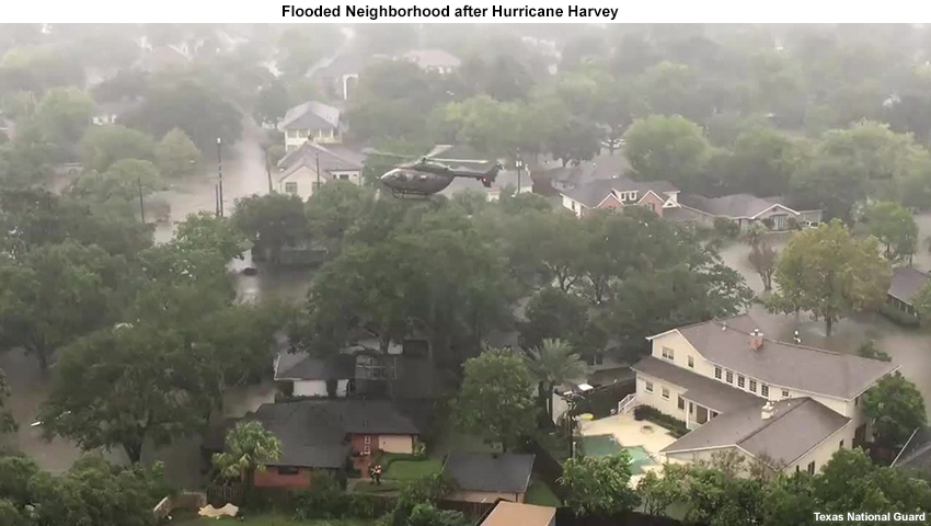 View of Flooding after Hurricane Harvey