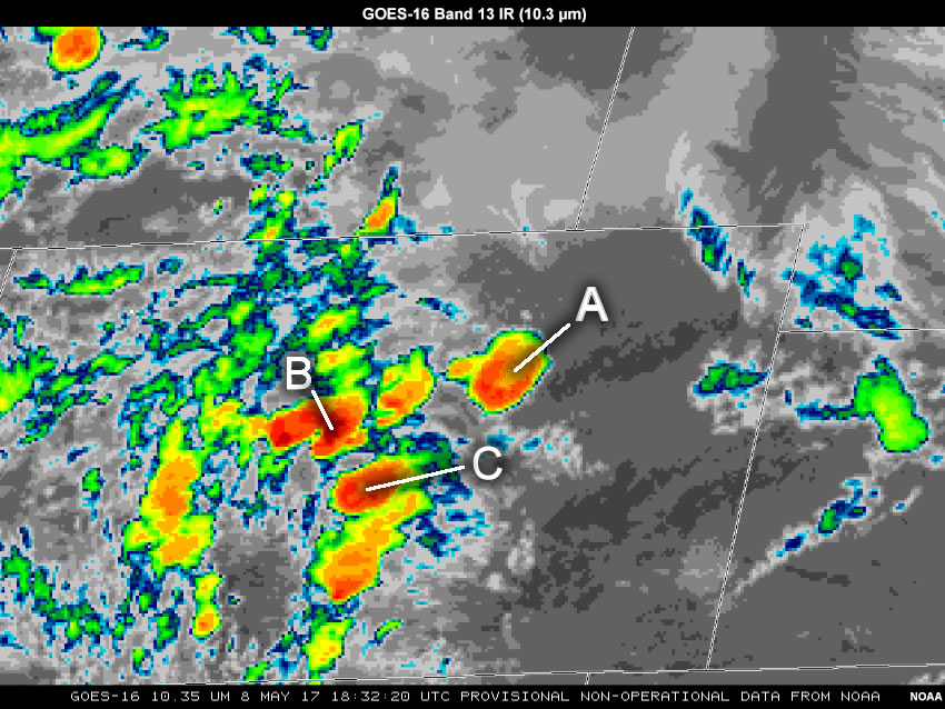 GOES-16 Band 13 IR (10.3 µm) 