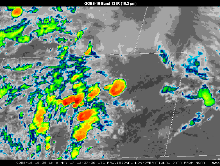 GOES-16 Band 13 IR (10.3 µm) 