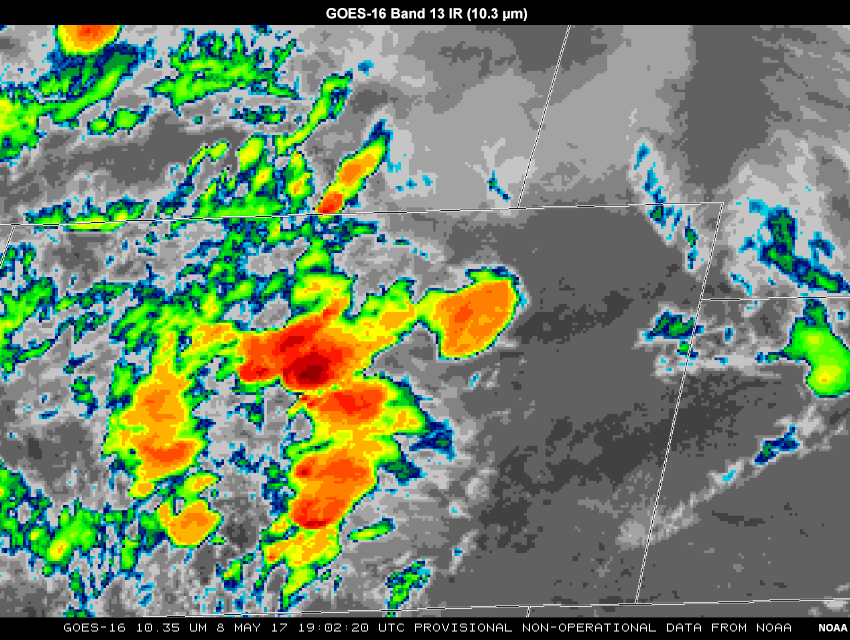 GOES-16 Band 13 IR (10.3 µm) 