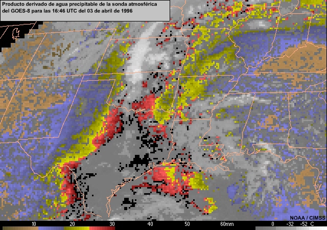 GOES-8 water vapor imagery animation