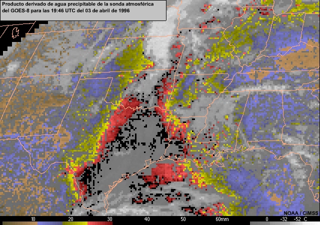 GOES-8 water vapor imagery animation