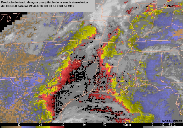 GOES-8 water vapor imagery animation
