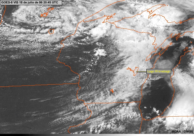 GOES-8 visible channel imagery animation