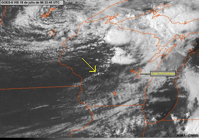 GOES-8 visible channel imagery animation