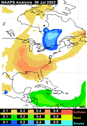 NAAPS Analysis, 06 July 2002