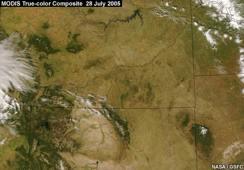 Terra MODIS True Color Imagery, 28 July 2005