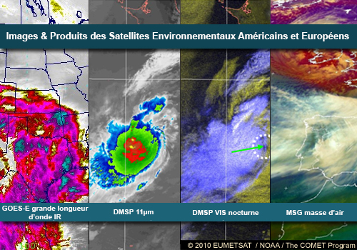 Montage des renforcements de couleur et des produits RVB des satellites NOAA et EUMETSAT