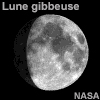 la lune dans la phase gibbeuse