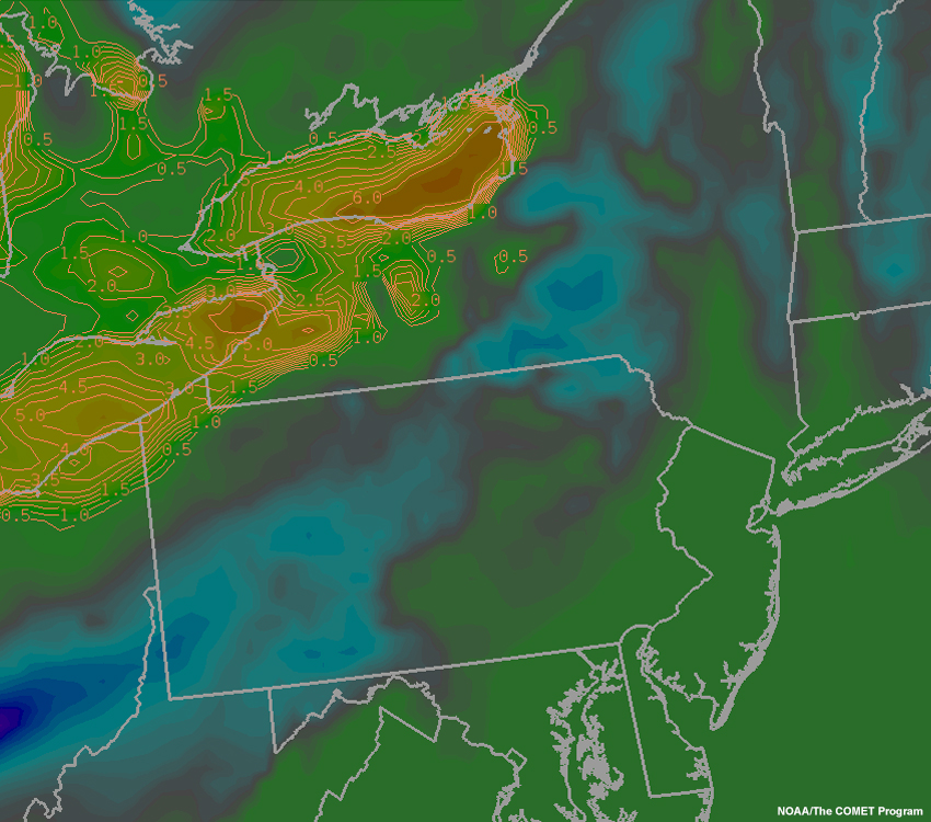 Image from RAP13 Snow Squall Parameter product with instructions and selection panels for eight products - satellite and observations - from 09 to 12 UTC 18 Dec 2019