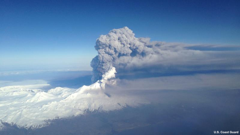 Alaska’s Pavlof Volcano erupted on March 27, 2016, spewing a 20,000 foot high ash plume