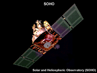 El Observatorio Solar y Heliosférico (SOlar and Heliospheric Observatory, SOHO) de la NASA.