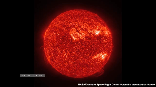 Video de una erupción solar.