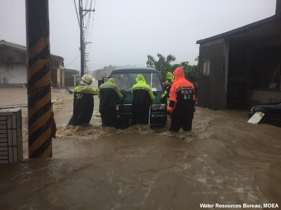 Flooding due to a Mei-Yu front event on June 1, 2017.