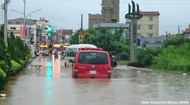 Flooding due to a Mei-Yu precipitation event on June 1, 2017.