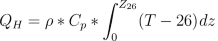 Ocean heat content equation