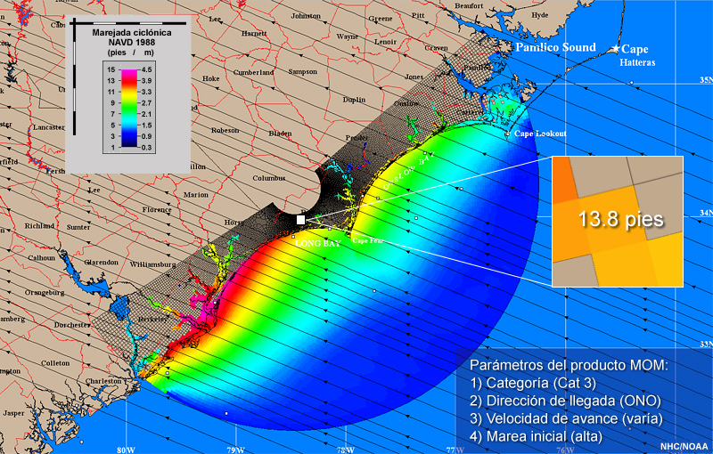 MOM para tormentas que avanzan hacia el OO
