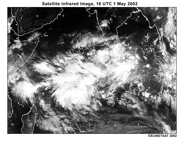 Data loop of IR satellite imagery