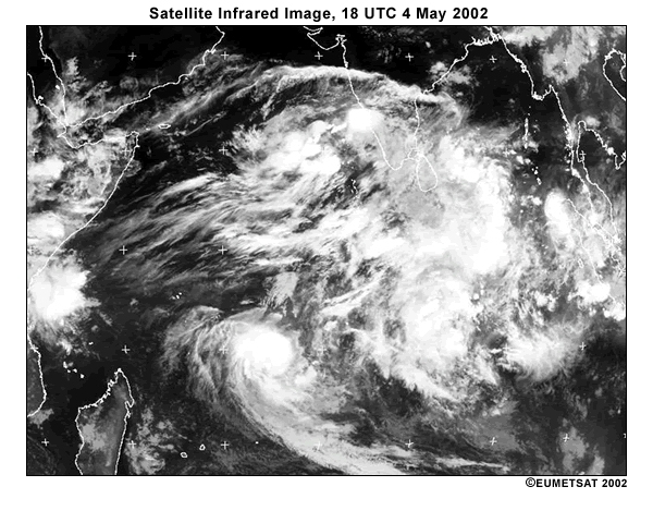 Data loop of IR satellite imagery