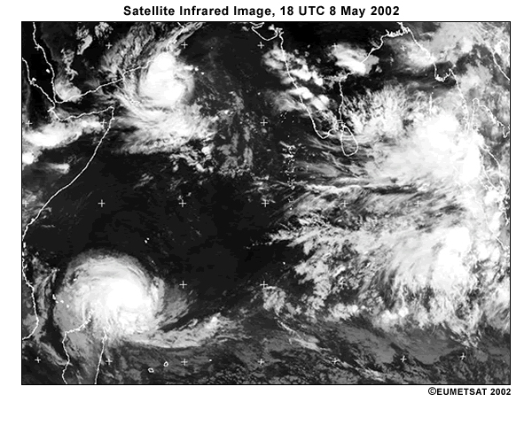 Data loop of IR satellite imagery