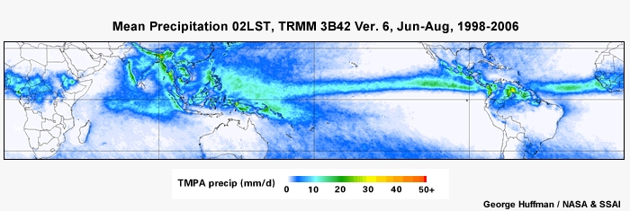 Mean Precip 02LST, TRMM Dec - Feb, 1998-2006