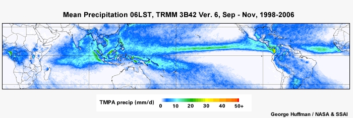 Mean Precip 06LST, TRMM Sep - Nov, 1998-2006