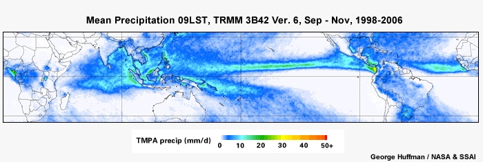 Mean Precip 09LST, TRMM Sep - Nov, 1998-2006