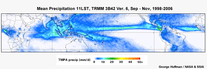 Mean Precip 11LST, TRMM Sep - Nov, 1998-2006