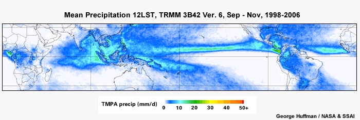 Mean Precip 12LST, TRMM Sep - Nov, 1998-2006