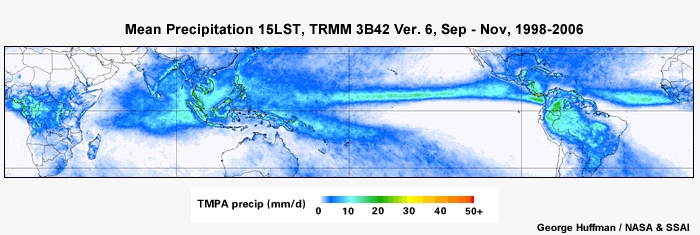 Mean Precip 15LST, TRMM Sep - Nov, 1998-2006