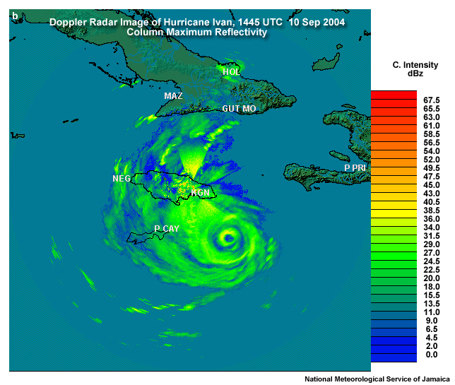 Doppler radar image of Hurricane Ivan