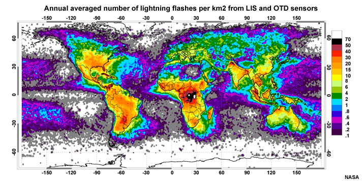 lightning flashes