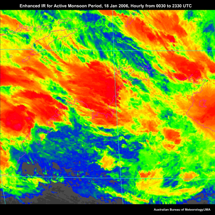 Enhanced IR for Active Monsoon 18 Jan 2006