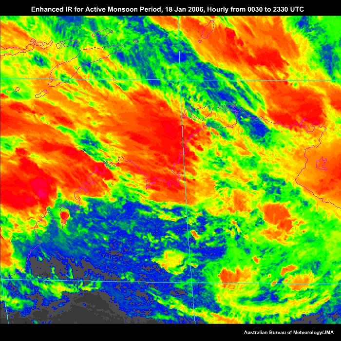 Enhanced IR for Active Monsoon 18 Jan 2006