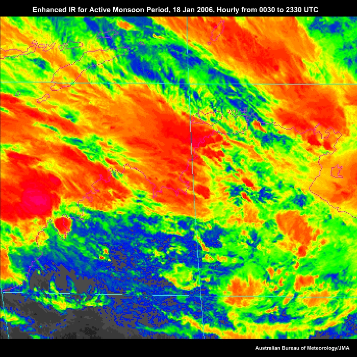 Enhanced IR for Active Monsoon 18 Jan 2006